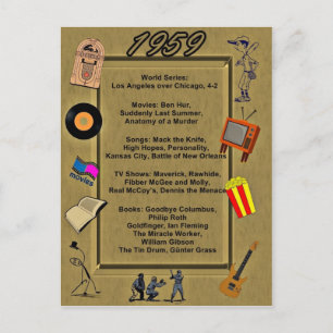 1959 Greatevents Birthday Card Postkarte