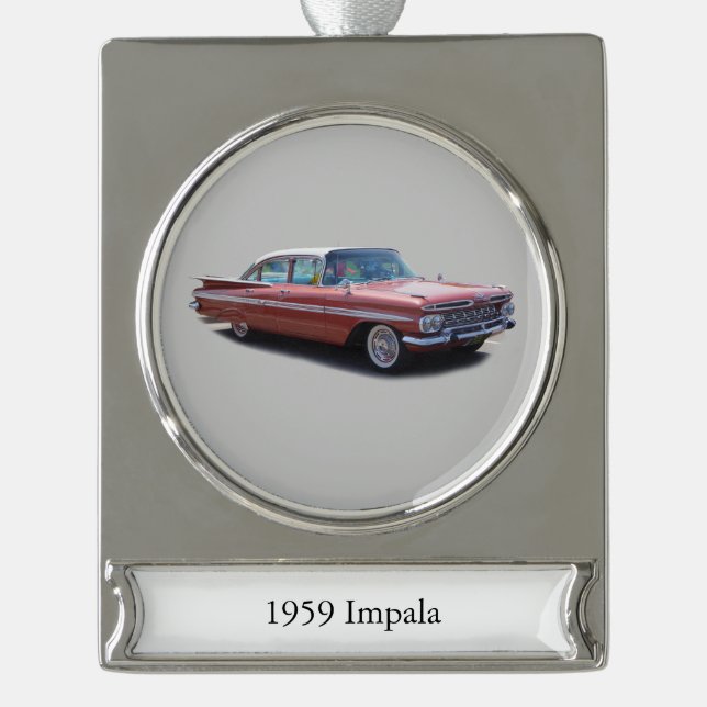 1959 Impala-Banner Banner-Ornament Silber (Vorderseite)