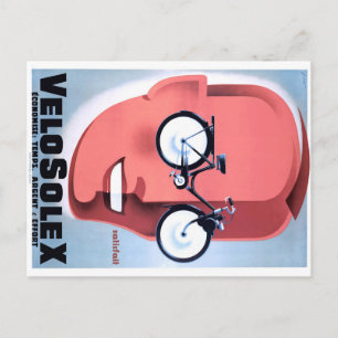 1959 Solex Fahrrad-Werbeplakat Postkarte