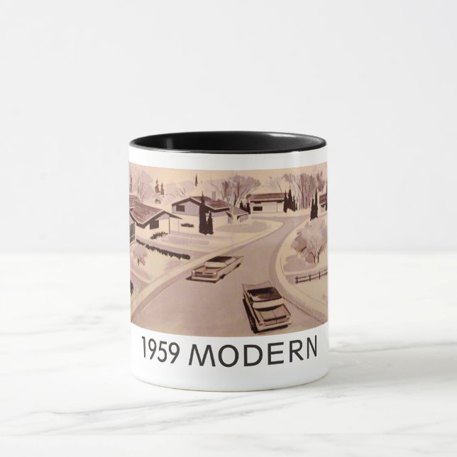 1959 véritables tasse résidentielle moderniste (Centre)