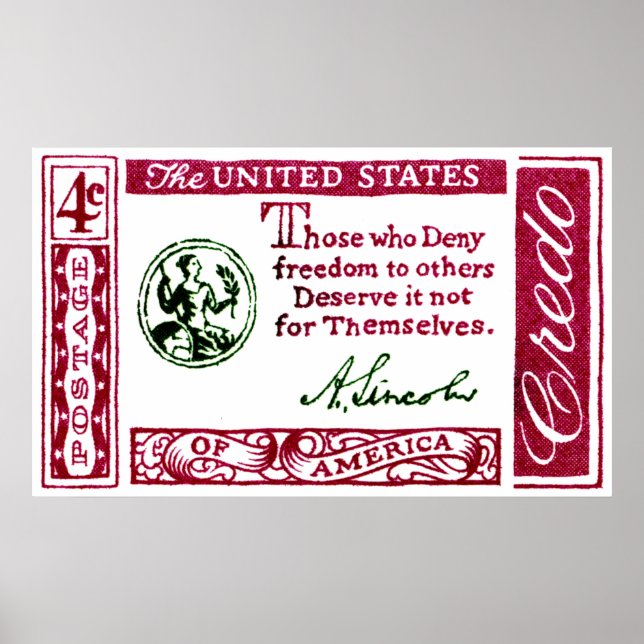 1960 Abraham Lincoln American Credo Poster (Vorne)