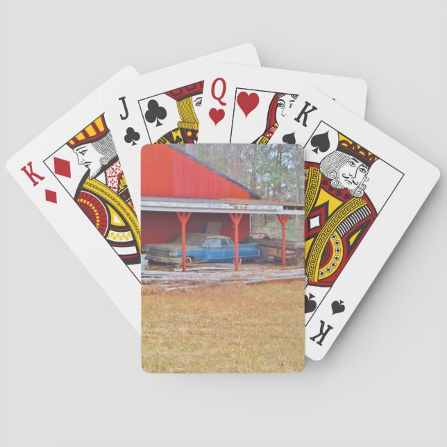 1960 BLAUES SADAND DEVILLE antikes Auto Spielkarten (Rückseite)