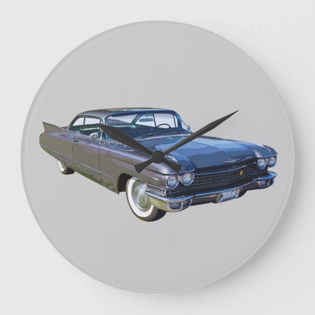 1960 Cadillac Luxury Car Große Wanduhr (Vorderseite)