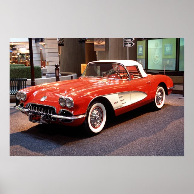 1960 Chevrolet Corvette Print Poster (Vorne)