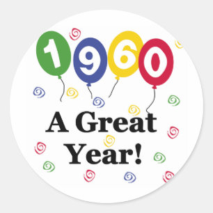 1960 ein großartiges Jahr zum Geburtstag Runder Aufkleber
