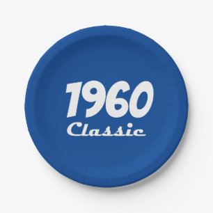 1960 Klassische 60. Geburtstagsfeier Pappteller
