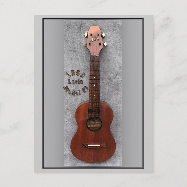 1960 Levin Ukulele Postcard Postkarte (Vorderseite)