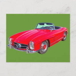 1960 Mercedes Benz 300 SL Konvertible Postkarte