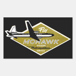 1960 Mohawk Airlines II Rechteckiger Aufkleber
