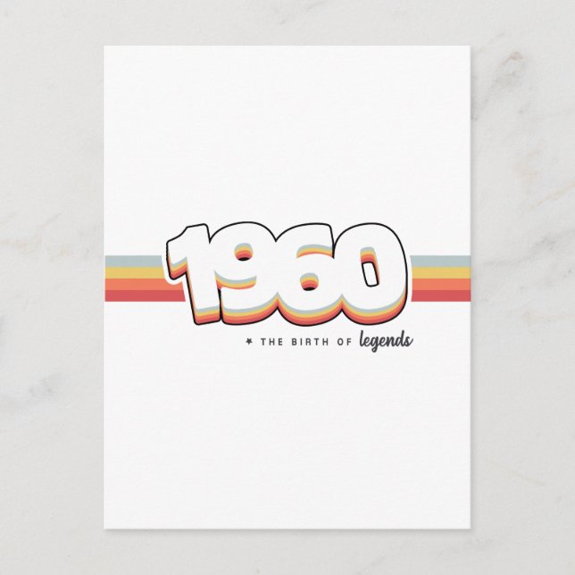 1960 The birth of legends Postkarte (Vorderseite)