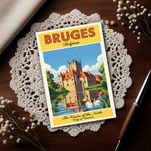 1960er Brügge, Belgien Vintage Reise Postkarte