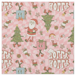 1960er groovy Santa funky Weihnachten Stoff