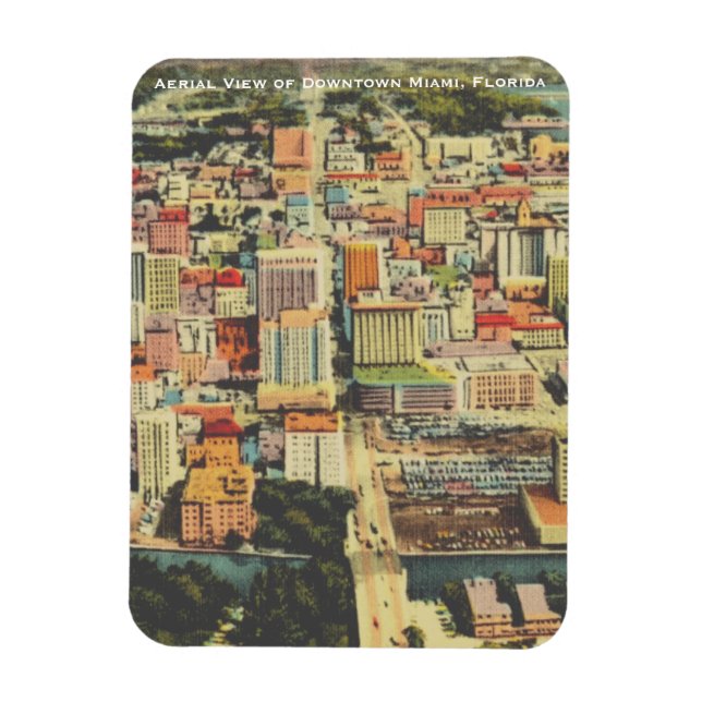 1960er Jahre Downtown Miami, FL (Flagler Street) M Magnet (Vertikal)
