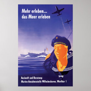 1960er Jahre westdeutscher Militärwerbeplakat Poster