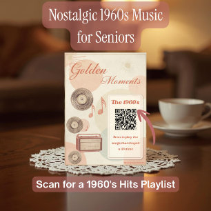 1960er Musiktherapie-Playlist-Acrylschild Fotoplatte