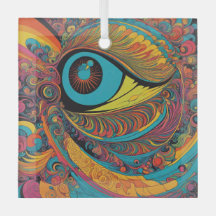 1960er Psychedelic Horror Vacui Kunstmuster