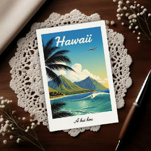 1960er Vintage-Hawaiian-Reise Postkarte