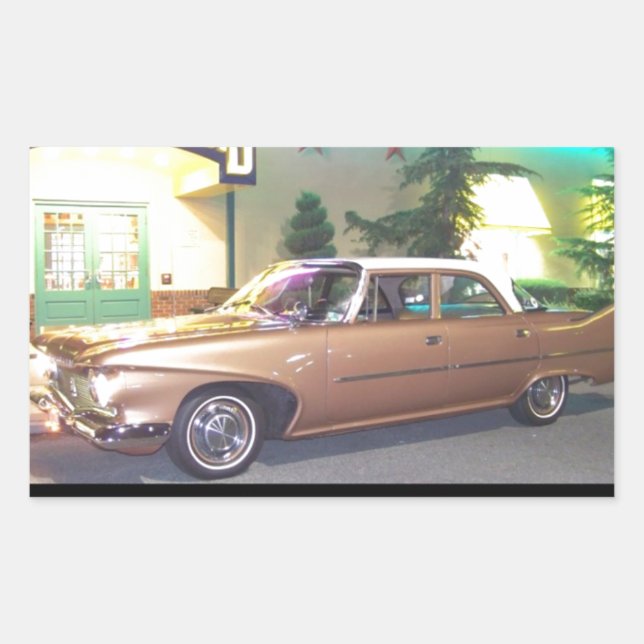 1960PlymouthWithFrameAndText2LG.JPG Rechteckiger Aufkleber (Vorderseite)