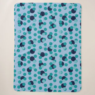 1960s-70s Pop Geometric Mid-Century Teal Bubbles Sherpadecke