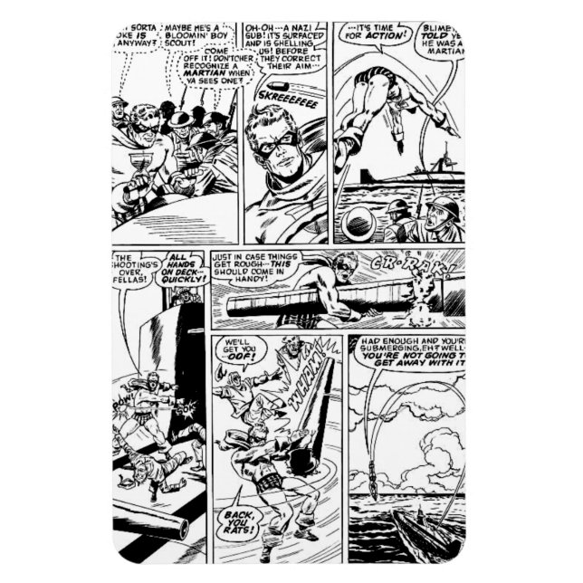 1960's "NEMESIS" Action Comic Strip Magnet (Vertikal)