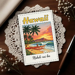 1960s Vintage Hawaiian Travel  Postkarte