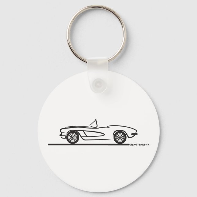 1961 1962 Chevrolet Corvette Schlüsselanhänger (Vorderseite)