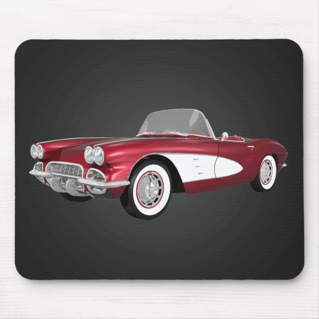 1961 Corvette C1: Candy Apple Finish: Mousepad (Vorne)
