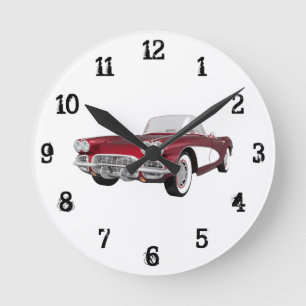 1961 Corvette:Wall-Uhr Runde Wanduhr