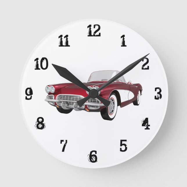 1961 Korvette: Wall-Uhr Runde Wanduhr (Vorderseite)
