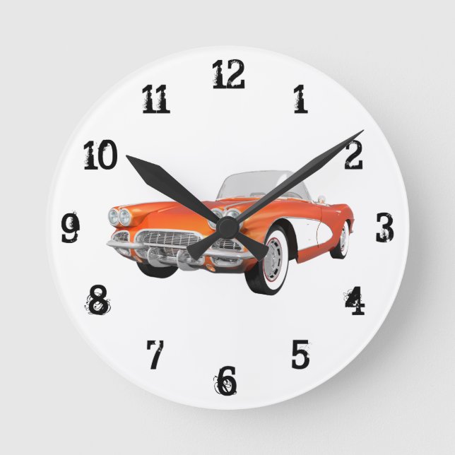 1961 Korvette: Wall-Uhr Runde Wanduhr (Vorderseite)