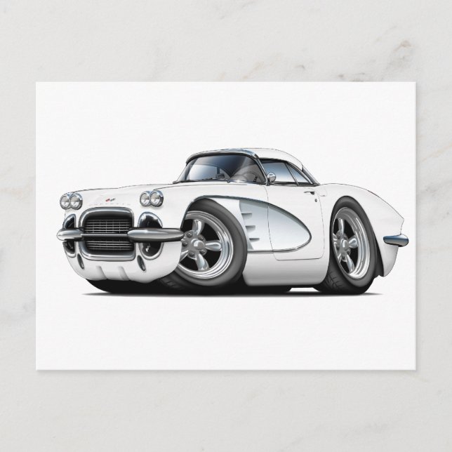 1961 Korvette Weißwagen Postkarte (Vorderseite)