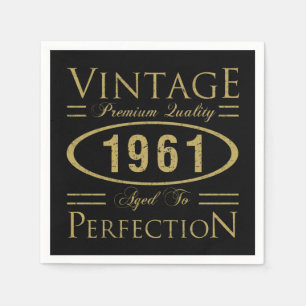 1961 Premiumqualität 60. Geburtstag Serviette