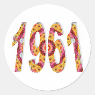 1961 RUNDER AUFKLEBER
