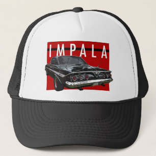 1961 schwarze Chevy Impala-Blasen-oberste hintere Truckerkappe