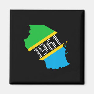 1961 Tansania-Flagge Unabhängigkeitstag Magnet
