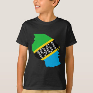 1961 Tansania-Flagge Unabhängigkeitstag T-Shirt