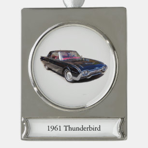 1961 Thunderbird-Banner Banner-Ornament Silber
