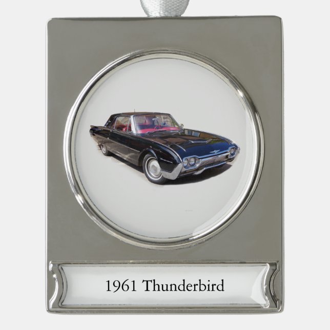 1961 Thunderbird-Banner Banner-Ornament Silber (Vorderseite)