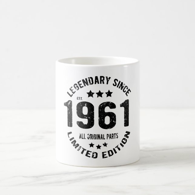 1961 Vintager Geburtstag Kaffeetasse (Mittel)