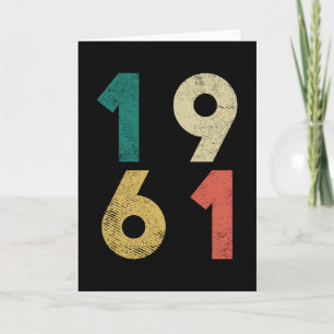 1961 Vintager Geburtstag Retro Karte