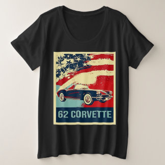 1962 C1 Corvette im Pop-Art-Stil Große Größe T-Shirt