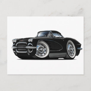 1962 Corvette Black Car Postkarte