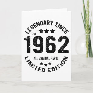 1962 Vintager Geburtstag Karte