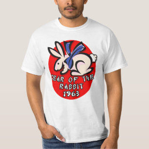 1963-jährig vom Kaninchen-Kleid und den Geschenke T-Shirt