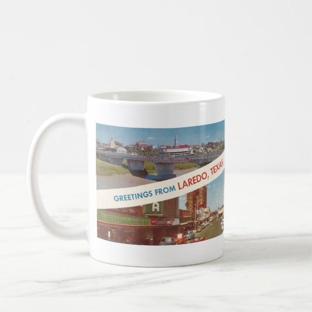1963 Laredo, TX Postkarte Kaffeetasse (Links)