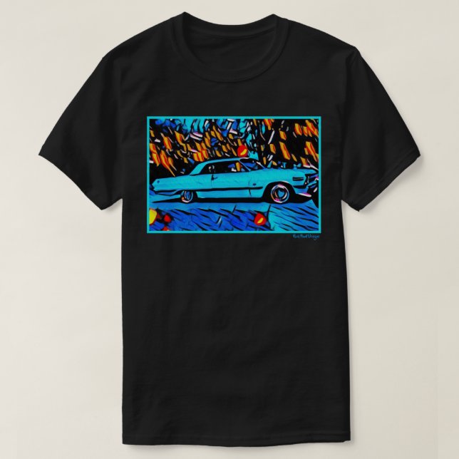 1963 Lowrider Chevrolet Impala Chevy Low Rider Art T-Shirt (Design vorne)