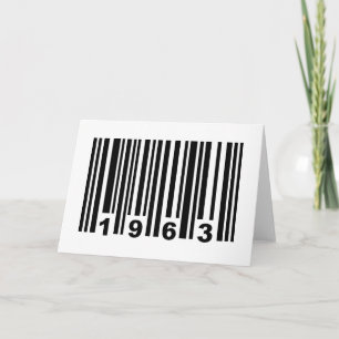 1963 Strichcode Karte
