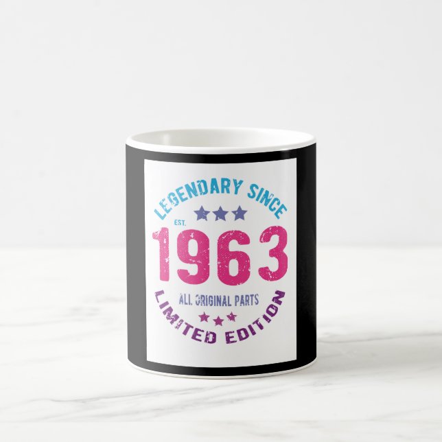 1963 Vintager Geburtstag Kaffeetasse (Mittel)