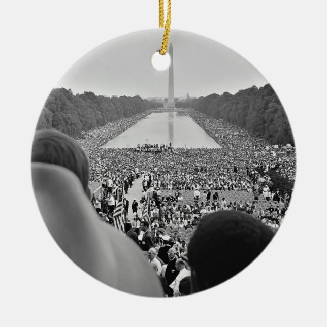 1963 ziviler Recht-März auf Washington DC Keramik Ornament (Vorne)