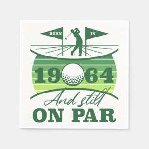 1964 60. Birthday Golf Spaß Serviette